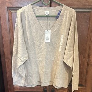 a new day Light Beige V-Neck Sweater